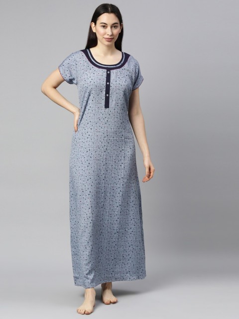 

GOLDSTROMS Blue Printed Maxi Nightdress
