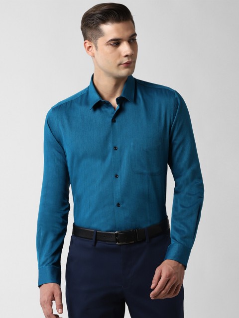 

Peter England Men Blue Formal Shirt