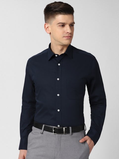 

Peter England Men Navy Blue Formal Shirt