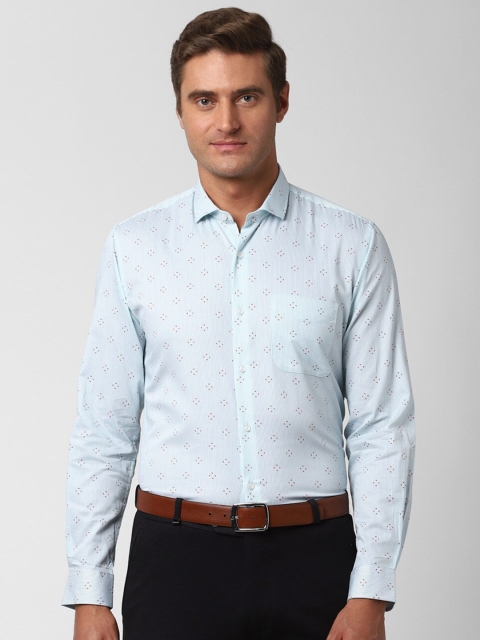 

Peter England Men Blue Slim Fit Printed Formal Shirt