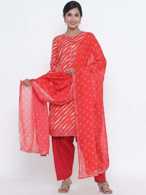

Readiprint Fashions Red & White Embroidered Unstitched Dress Material