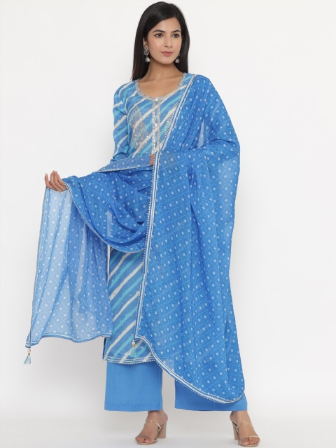 

Readiprint Fashions Blue & White Printed Unstitched Dress Material