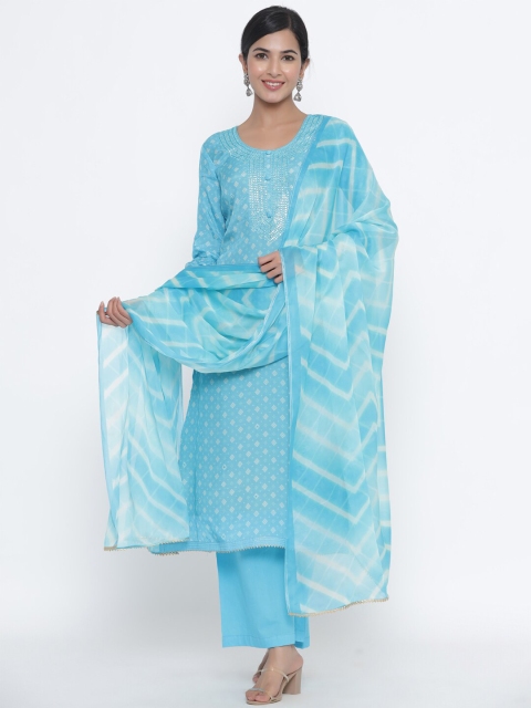 

Readiprint Fashions Blue & White Printed Unstitched Dress Material