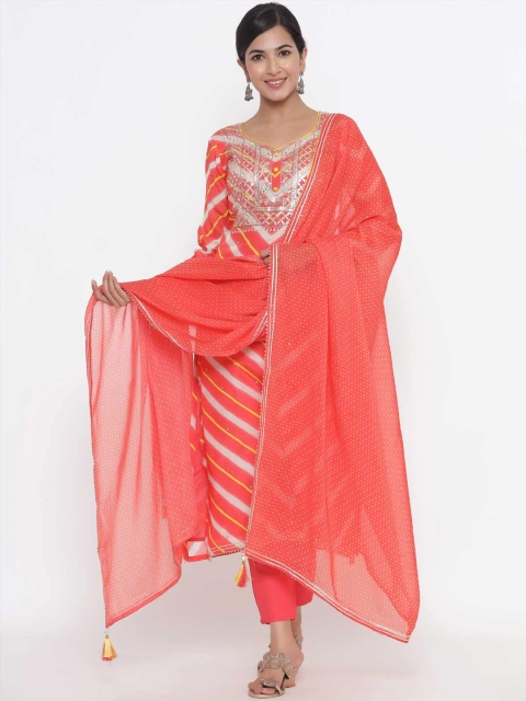 

Readiprint Fashions Red & White Printed Unstitched Dress Material