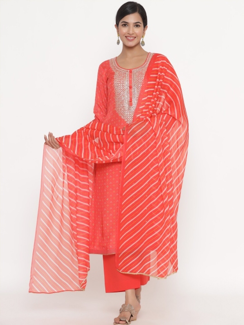 

Readiprint Fashions Red & White Printed Unstitched Dress Material