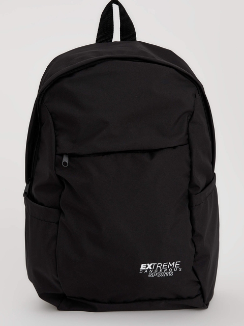 

DeFacto Men Black Solid Backpack 16 L