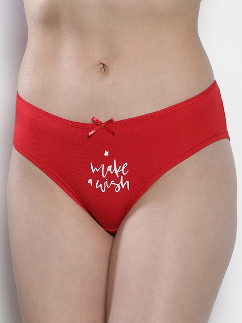 

DeFacto Women Red Typography Printed Briefs