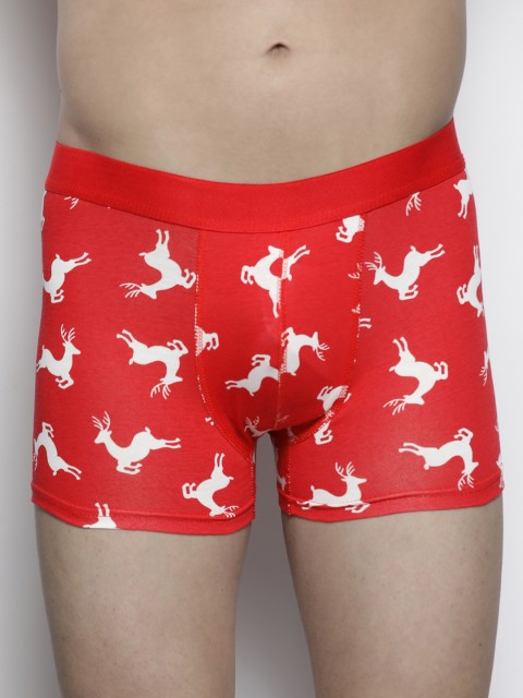 

DeFacto Men Red & White Printed Boxer Briefs W7970AZ