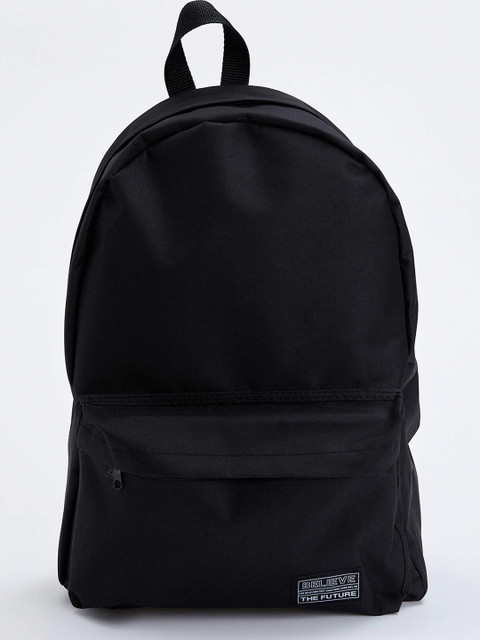 

DeFacto Men Black Solid Backpack 22 L