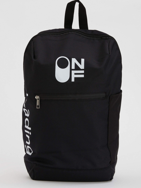 

DeFacto Men Black & White Typography Print Backpack 20 L