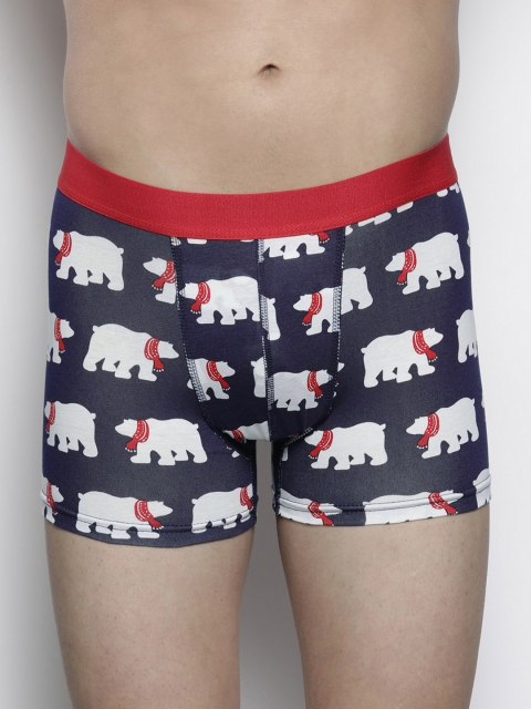 

DeFacto Men Navy Blue & White Printed Boxer Briefs W7968AZ