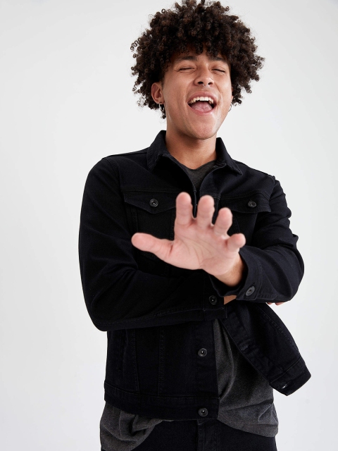 

DeFacto Men Black Denim Jacket