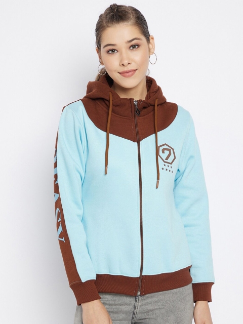 

FirstKrush Women Blue Hooded Sweatshirt