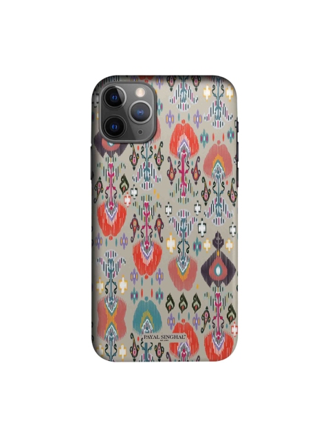 

macmerise Grey & Red Ikat Garden Stone iPhone 11 Pro Back Case