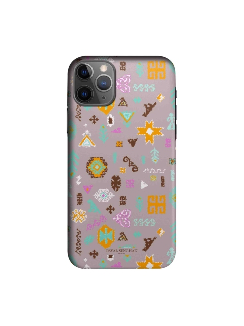 

macmerise Purple & Yellow Printed iPhone 11 Pro Back Case
