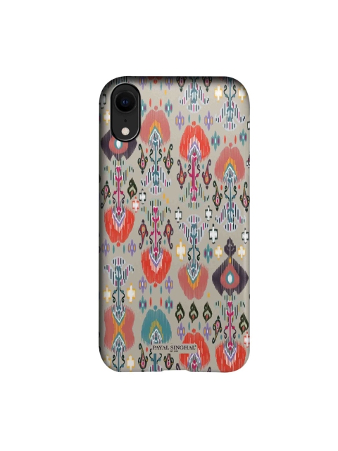 

macmerise Beige & Orange Ikat Garden Stone Pattern iPhone XR Sleek Back Case