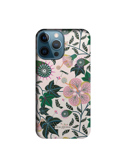 

macmerise White & Green Floral printed iPhone 12 Pro Max Back Case