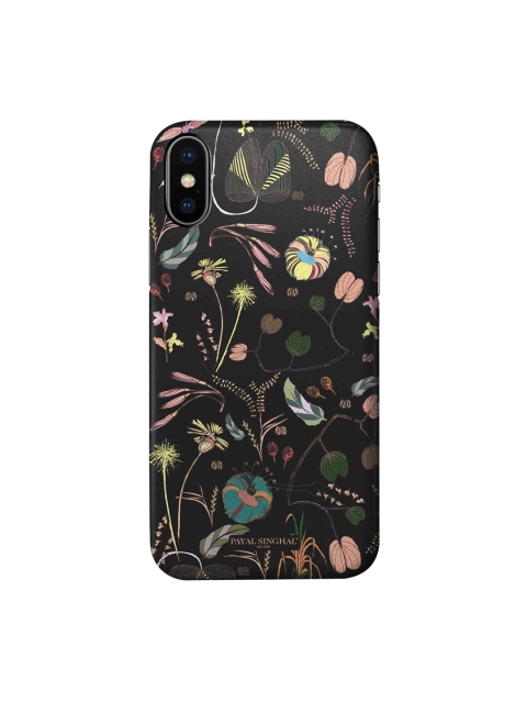 

macmerise Black & Pink Patterned iPhone X Sleek Back Case