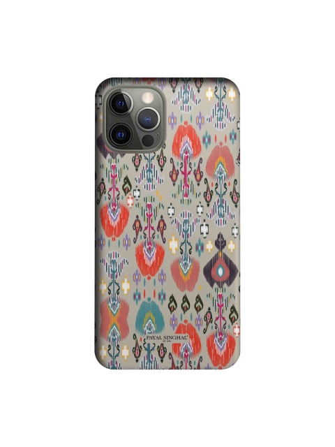 

macmerise Orange & Blue Printed Ikat Garden Stone Sleek iPhone 12 Pro Back Case