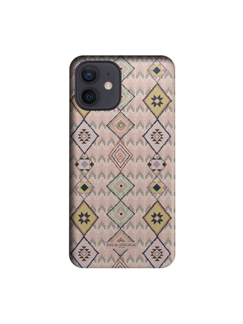 

macmerise Multi-Coloured Printed iPhone 12 Back Case, Pink