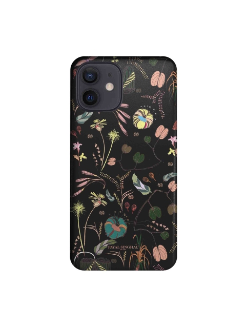 

macmerise Black & Pink Patterned iPhone 12 Sleek Back Case