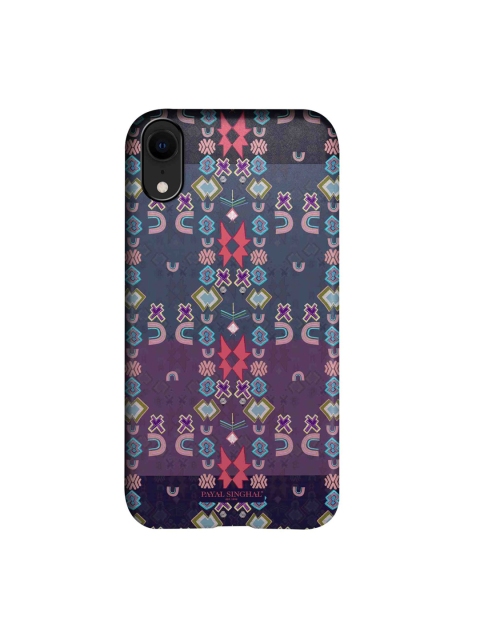 

macmerise Purple & Blue Ikat Star Phone XR Back Case