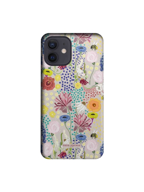 

macmerise Grey & Pink Bee Garden Stone iPhone 12 Back Case