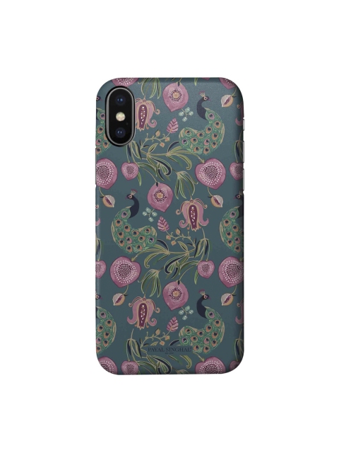 

Macmerise Green & Pink Printed Plastic iPhone Xs Back Case
