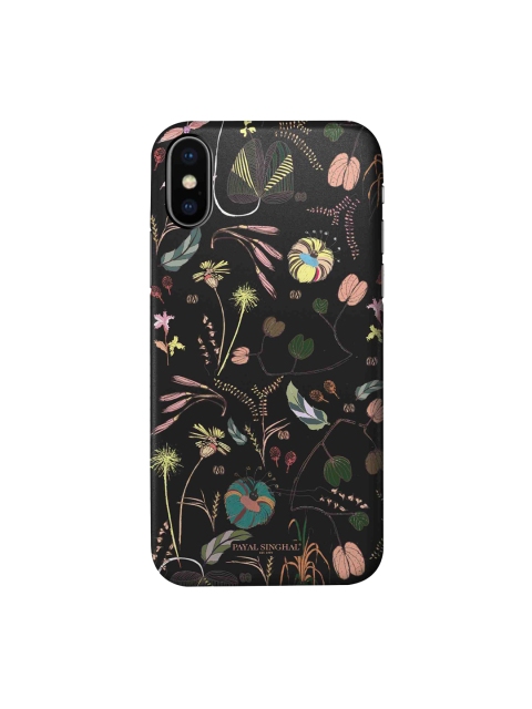 

macmerise Black & Green Printed Sleek iPhone XS Back Case