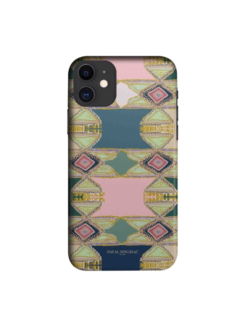 

macmerise Green & Pink Printed Aztec iPhone 11 Back Case