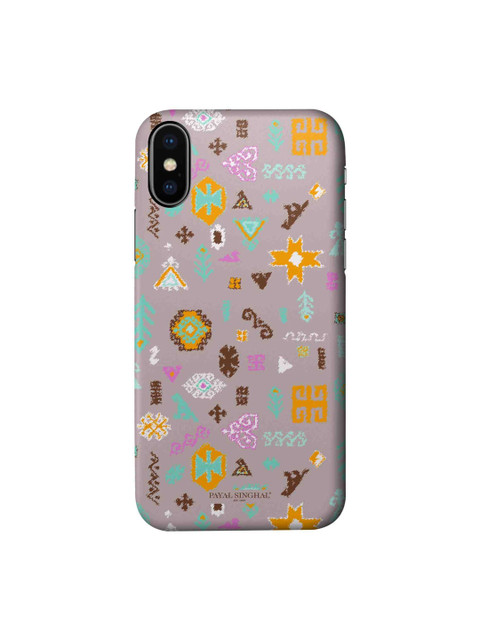 

macmerise Purple & Yellow Floral printed iPhone X Back Case