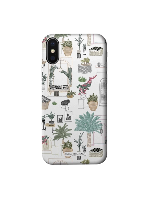 

macmerise White & Black Printed Cafe Morrocco Sleek iPhone X Back Case