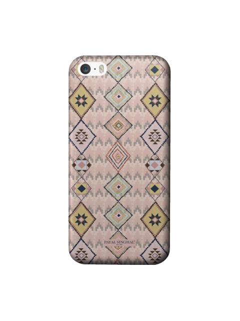 

macmerise Purple & Yellow Printed iPhone 5S Back Case