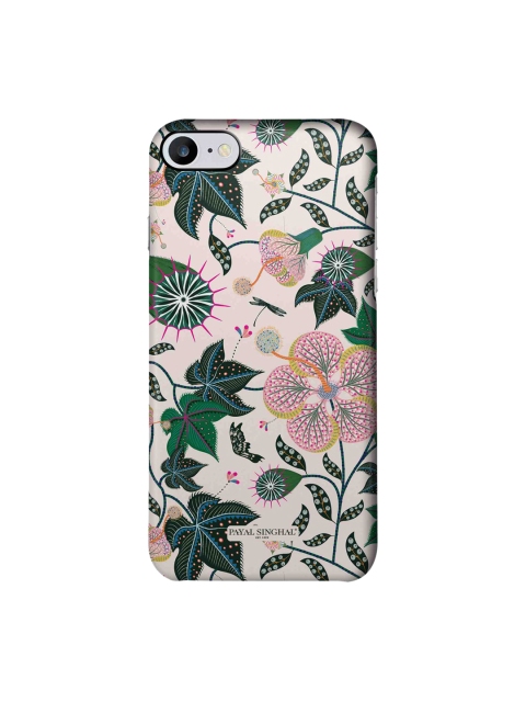 

macmerise White & Green Printed Sleek iPhone 7 Back Case