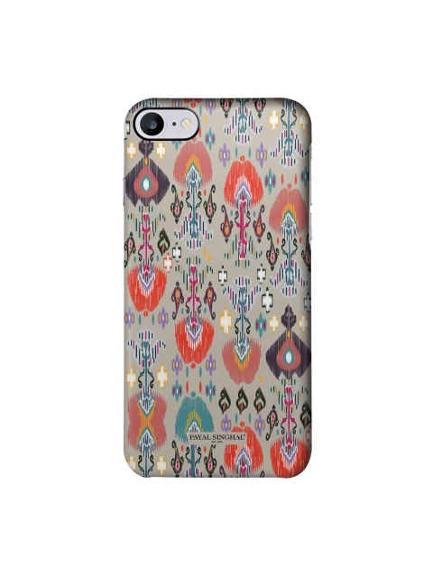 

macmerise Grey & Red Ikkat Garden iPhone 7 Back Case