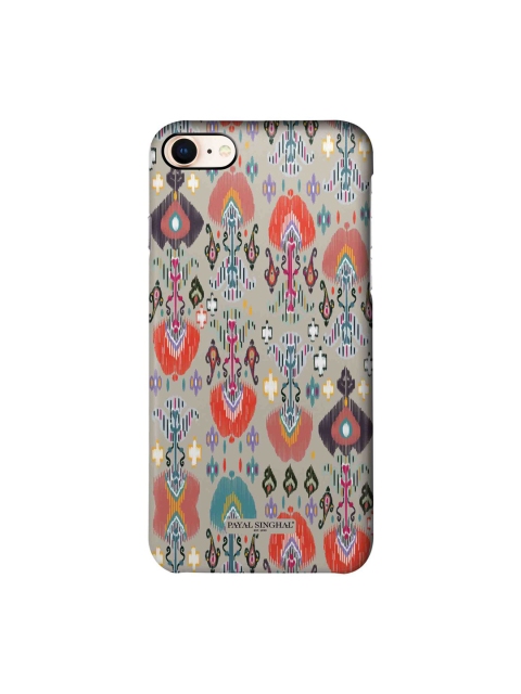 

macmerise Grey & Orange IIkat Garden Stone iPhone 8 Back Case