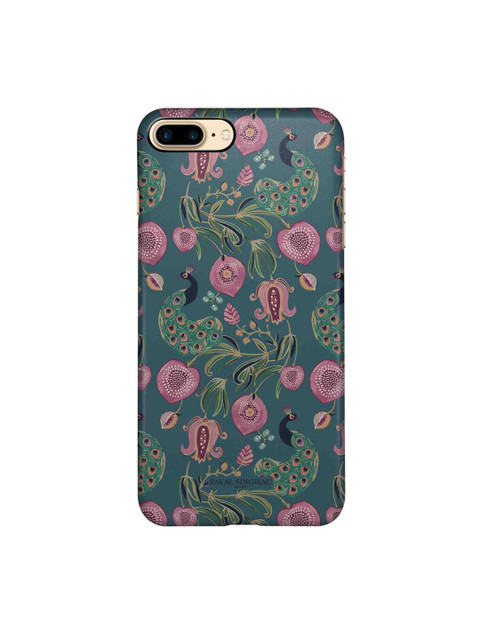 

macmerise Teal Blue & Pink Patterned iPhone 8 Plus Sleek Back Case