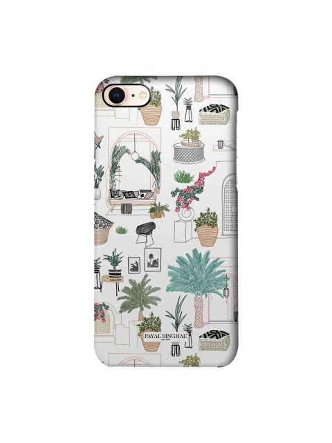 

macmerise White & Green Patterned iPhone 8 Sleek Back Case