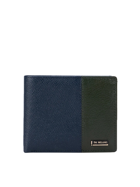 

Da Milano Men Blue Textured Wallet