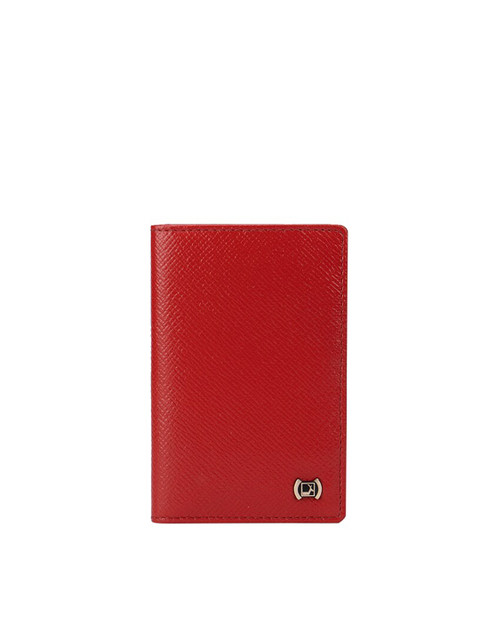 

Da Milano Men Red Textured Leather Card Holder