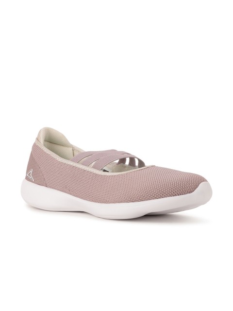 

Power Women Peach-Coloured Textile Walking Non-Marking Shoes