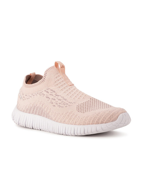 

Power Women Peach-Coloured Textile Walking Non-Marking Shoes