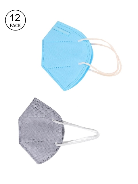 

OOMPH Pack Of 12 5-Ply Reusable Anti-Pollution KN95 Masks, Blue
