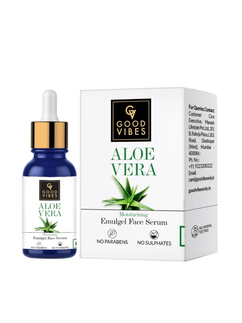 

Good Vibes Aloe Vera Moisturizing Emulgel Face Serum 10 ml, Transparent