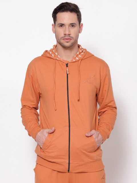 

I Am Animal Men Orange Organic Cotton Hooded Neck Freedom Fit Fly Sweatshirt Hoodie