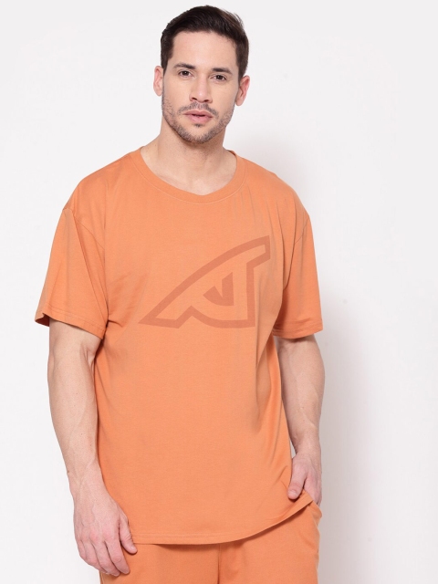 

I Am Animal Men Orange Organic Cotton Loose Fit Reverse Eye T-Shirt