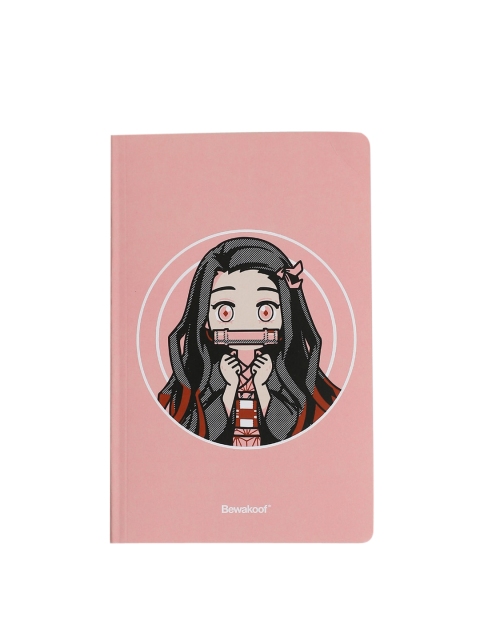 

Bewakoof Pink & Black Printed Nezuko Notebook