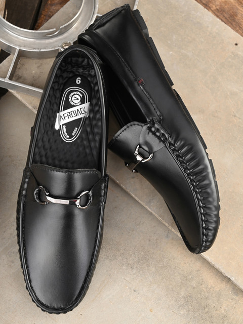 

AfroJack Men Black Slip-On Sneakers