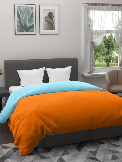 

Clasiko Orange & Blue Mild Winter 233 GSM Double Bed Comforter