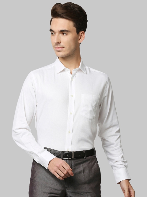 

Park Avenue Men White Solid Formal Shirt